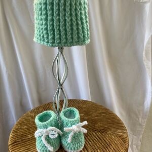 Handmade Mint Green Baby Booties